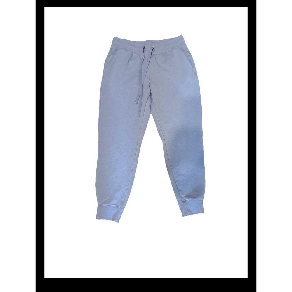 Athletic Works Womens Light Blue Jogger Sweatpants Size M 8-10 Drawstring Fleece